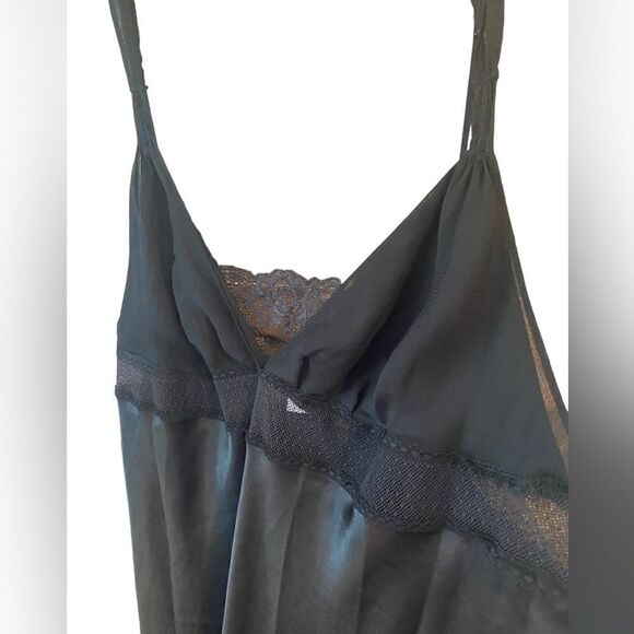 Victoria’s Secret M Black Semi-Sheer Dream Angels Lace Lingerie Slip NightGown - Picture 3 of 9
